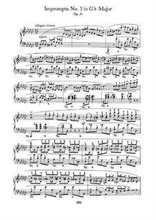Impromptu No.3 in G Flat Major, Op.51: For piano by Frédéric Chopin