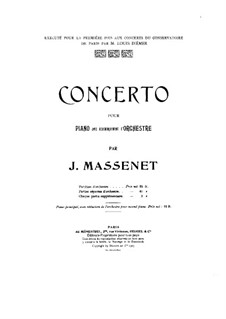 Piano Concerto in E Flat Major: Version for two pianos four hands by Jules Massenet