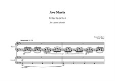 Piano version: For four hands by Franz Schubert