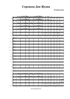Six Romances, TH 101 Op.38: No.1 Don Juan's Serenade (Score) by Pyotr Tchaikovsky