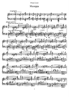 Mazeppa, S.138: For piano by Franz Liszt