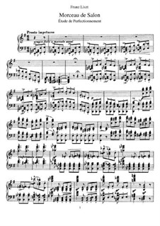 Morceau de salon, S.142: For piano by Franz Liszt