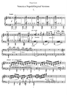Venice and Naples, S.159: For piano (original versions) by Franz Liszt