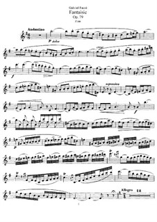 Fantasia for Flute and Piano, Op.79: Solo part by Gabriel Fauré