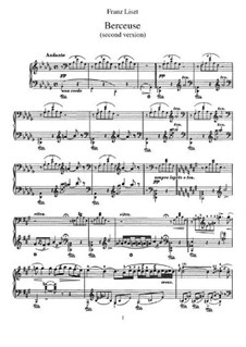 Lullaby, S.174: Second version by Franz Liszt