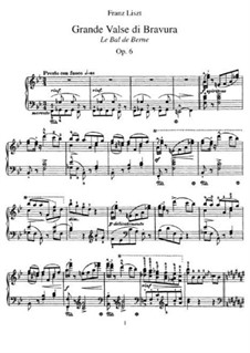 Grand Bravour-Waltz, S.209: For piano by Franz Liszt