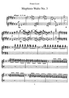 Waltz No.3 in D Sharp Minor, S.216: For piano by Franz Liszt