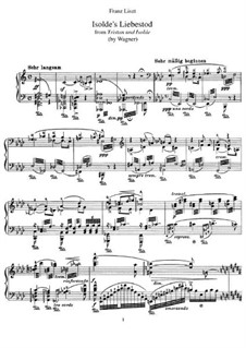 Isolde's Love Death: For piano by Richard Wagner