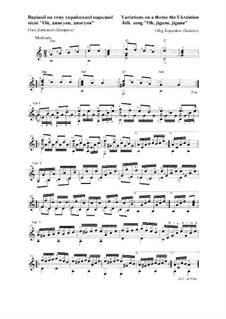 Варіації на тему української народної пісні 'Ой, джигуне, джигуне': Для гитары соло by Oleg Kopenkov