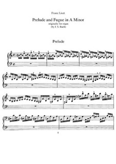 Six Preludes and Fugues, BWV 543-548: No.1. Version for piano, S.462 by Johann Sebastian Bach