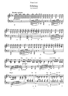 Erlkönig (Forest King), D.328 Op.1: Arrangement for piano, S.558 No.4 by Franz Schubert