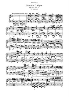 Transcriptions on Marches by Schubert, S.426: No.3 March in C Major by Franz Liszt