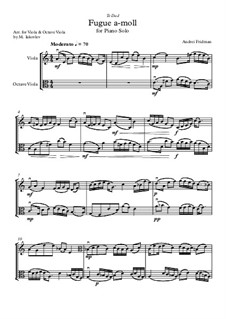 Fugue a-moll: For viola and octave viola by Andrei Fridman