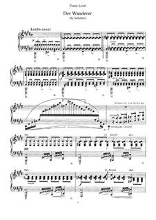 The Wanderer, D.493 Op.4 No.1: For piano by Franz Schubert