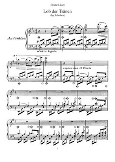 Lob der Tränen (In Praise of Tears), D.711 Op.13 No.2: For piano, S.557 by Franz Schubert