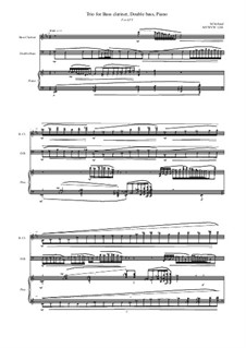 Trio for Bass clarinet, Double bass and Piano, MVWV 1263: Trio for Bass clarinet, Double bass and Piano by Maurice Verheul