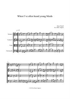 When I've often heard young Maids: When I've often heard young Maids by Henry Purcell