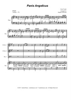 Panis Angelicus (O Lord Most Holy): For brass quartet and piano - alternate version by César Franck