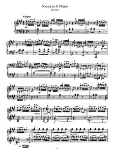 Sonata for Piano No.45 in A Major, Hob.XVI/30: For a single performer by Joseph Haydn