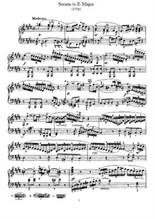 Sonata for Piano No.46 in E Major, Hob.XVI/31: For a single performer by Joseph Haydn
