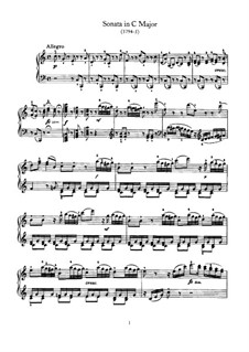 Sonata for Piano No.60 in C Major, Hob.XVI/50: For a single performer by Joseph Haydn