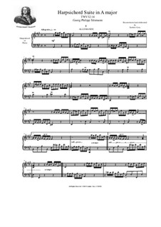 Suite for Harpsichord, TWV 32:14: Complete set by Georg Philipp Telemann