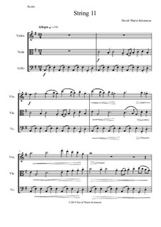 String 11 for string trio: String 11 for string trio by David W Solomons