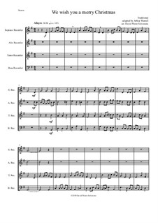 We Wish You a Merry Christmas: For recorder quartet by folklore
