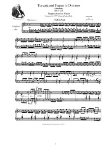 Toccata and Fugue in D Minor 'Dorian', BWV 538: For harpsichord (or piano) by Johann Sebastian Bach