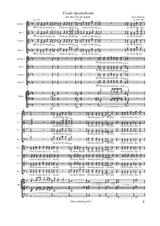 Credo Apostolicum per due cori ed organo, Op.204: Credo Apostolicum per due cori ed organo by Klaus Miehling