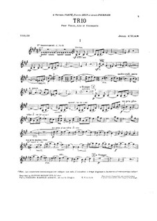 Trio for Strings in A Major: Violin part by Jean Cras