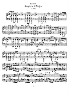 Adagio for Piano in C Major (Fragment), D.349: For a single performer by Franz Schubert
