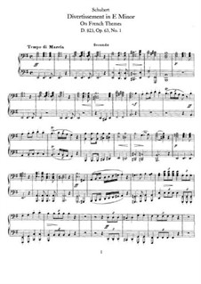 Divertissement on French Themes, D.823: Complete cycle by Franz Schubert