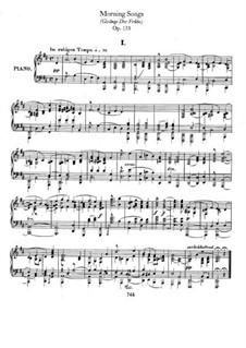 Gesänge der Frühe (Morning Songs), Op.133: Complete set by Robert Schumann