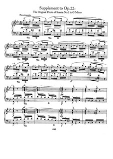 Sonata No.2 in G Minor, Op.22: Supplement by Robert Schumann