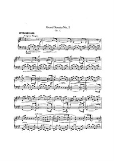 Sonata No.1 in F Sharp Minor, Op.11: For piano by Robert Schumann