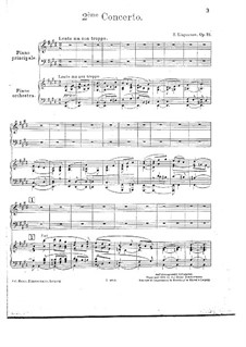 Piano Concerto No.2, Op.38: For two pianos by Sergei Lyapunov