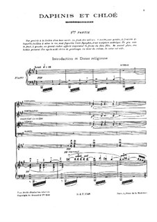 Daphnis et Chloé, M.57: For voices, choir and piano by Maurice Ravel