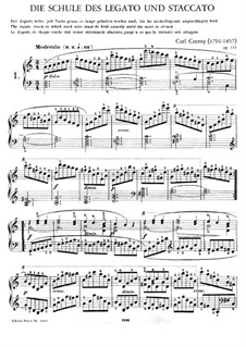 The School of Legato and Staccato, Op.335: For piano by Carl Czerny