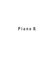 Suite for Two Pianos Four Hands No.3 'Variations', Op.33: Piano II part by Anton Arensky