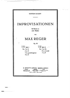 Improvisations for Piano, Op.18: Improvisations No.5-7 by Max Reger