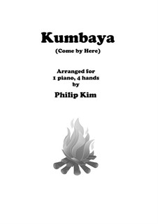 Kumbaya (Kum Ba Yah): For piano four hands by folklore