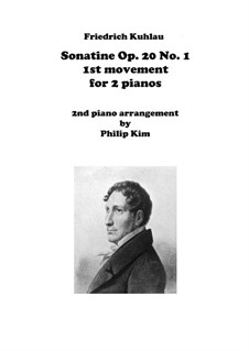 Three Sonatinas for Piano, Op.20: Sonatine No.1, Movement I for two pianos by Friedrich Kuhlau