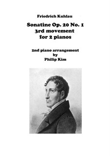 Three Sonatinas for Piano, Op.20: Sonatine No.1, Movement III for two pianos by Friedrich Kuhlau