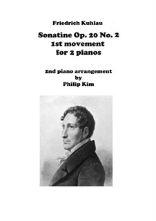 Three Sonatinas for Piano, Op.20: Sonatine No.2, Movements I for two pianos by Friedrich Kuhlau