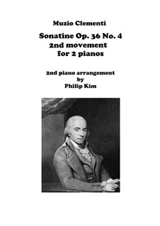 Sonatina No.4: Movement II, for two pianos by Muzio Clementi