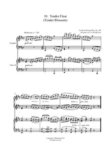 No.10 Tendre Fleur (A Dainty Flower): For two pianos by Johann Friedrich Burgmüller
