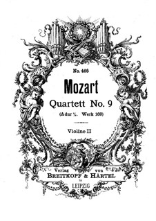 string quartet no. 9 in a major k. 169