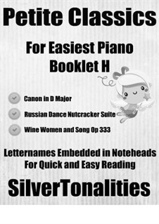 Petite Classics for Easiest Piano Booklet H: Petite Classics for Easiest Piano Booklet H by Johann Strauss (Sohn), Johann Pachelbel, Pyotr Tchaikovsky