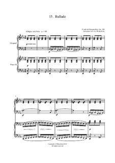 No.15 Ballade: For two pianos by Johann Friedrich Burgmüller